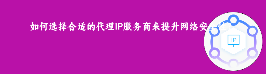 如何选择合适的代理IP服务商来提升网络安全性? 爬虫代理ip